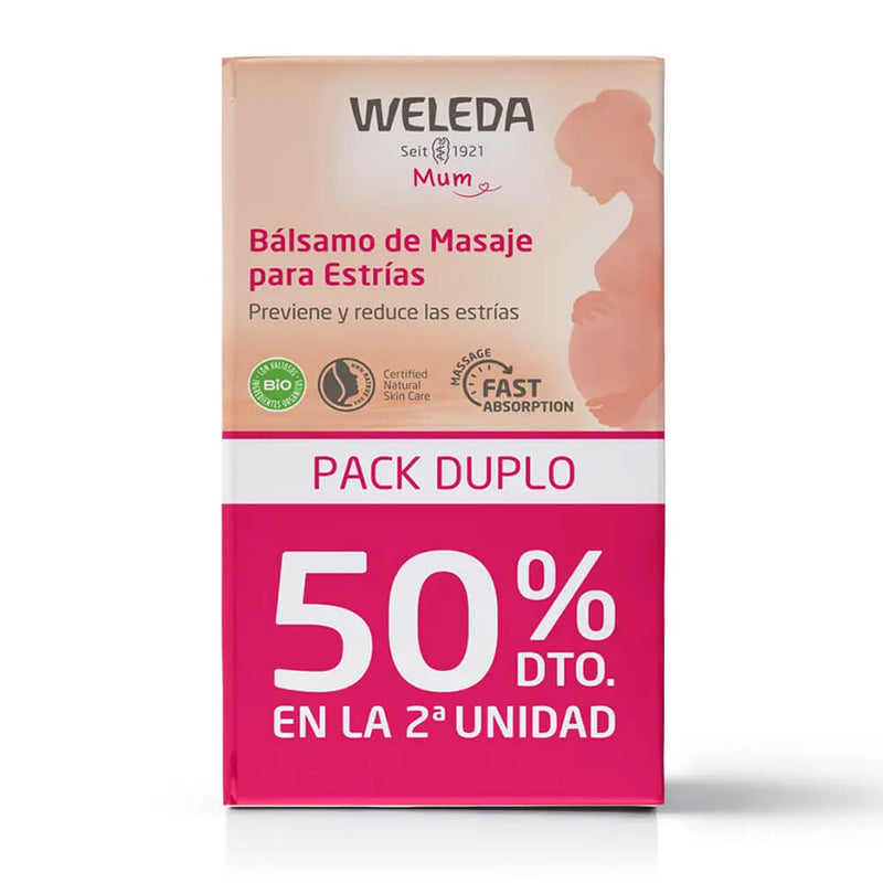 Weleda Mum Bálsamo Masaje Para Estrías 150 ml Duplo