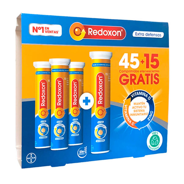 Redoxon Vitamina C 45 Comprimidos Efervescentes + Regalo 15 Comprimidos Efervescentes