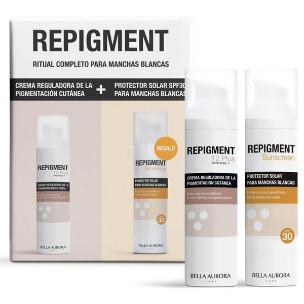 Bella Aurora Repigment 12 Plus Crema Reguladora 75 ml + Regalo Protección Solar Spf30+ Para Manchas Blancas 75 ml