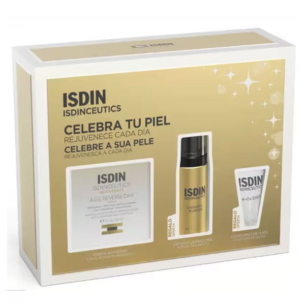 Isdinceutics Age Reverse Day Crema 50 ml Regalo Essential purifer 30 ml Y K-Ox Eyes 4g Pack