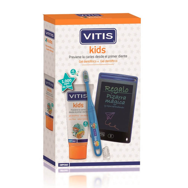 Vitis Kids Cepillo + Gel Dentífrico + Regalo Pizarra magnetica