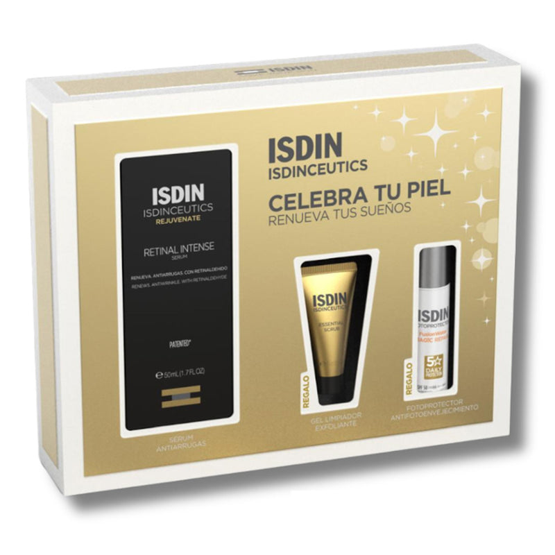Isdinceutics Retinal Intense Sérum 50 ml + Regalo Essential Scrub 15g Y Fusion Water Magic Repair 10 ml  Pack