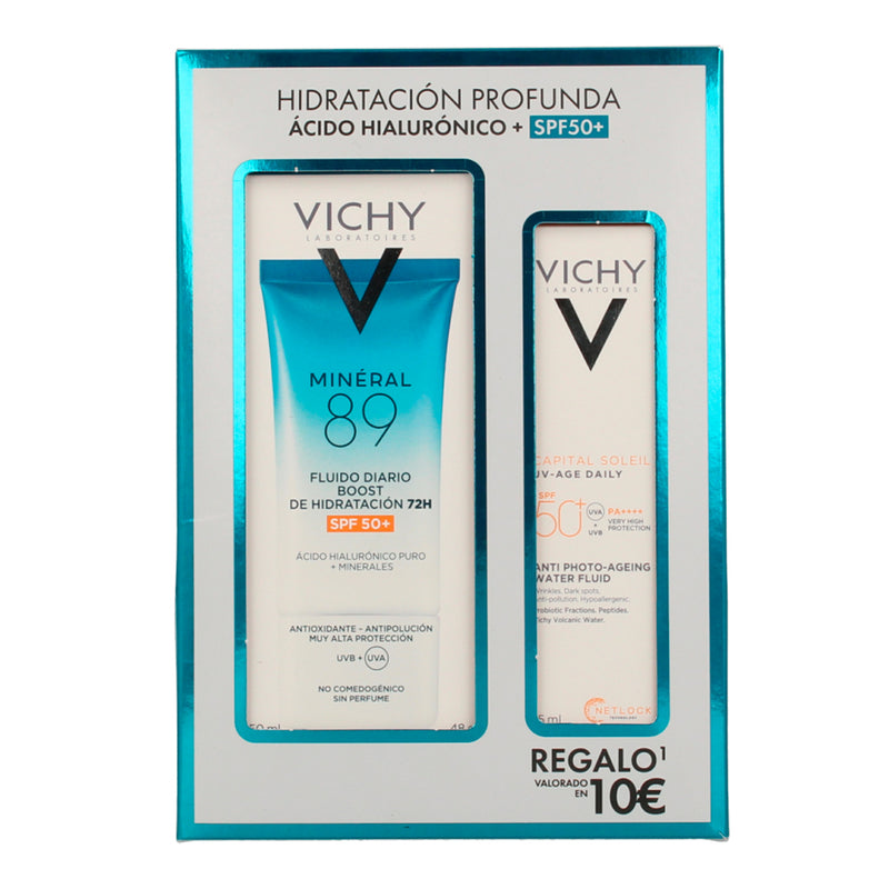 Vichy Mineral 89 Crema Boost Ligera 50 ml Regalo Uv-Age Daily Sin Color 15 ml