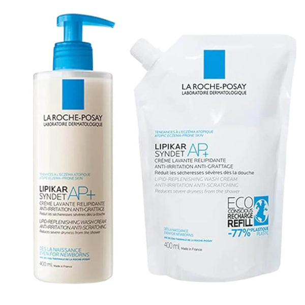 La Roche Posay Lipikar Syndet Ap+ Crema 400 ml + Recarga 400 ml Pack