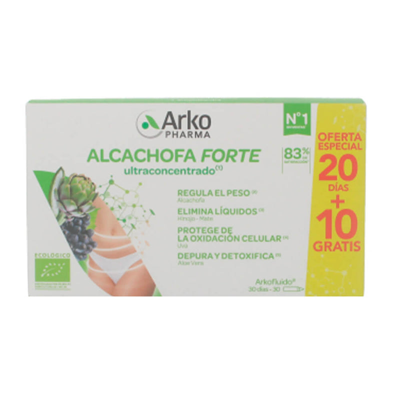 Arkofluido Alcachofa Forte 20 Ampollas + Regalo 10 Ampollas