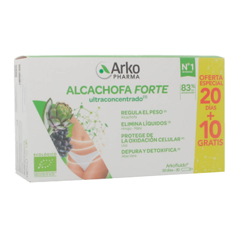 Arkofluido Alcachofa Forte 20 Ampollas + Regalo 10 Ampollas