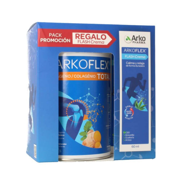 Arkoflex Total Colágeno Sabor Naranja  + Regalo Crema Flash 60 ml Pack