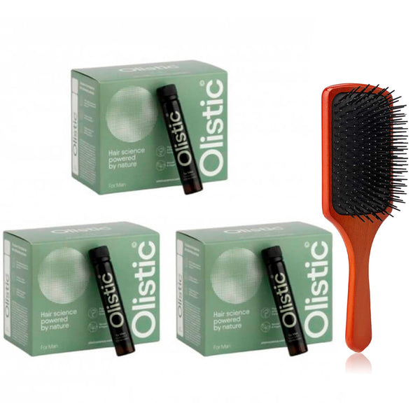 Olistic Men 28 Dosis Bebibles Triplo + Regalo Cepillo De Madera Para El Cabello