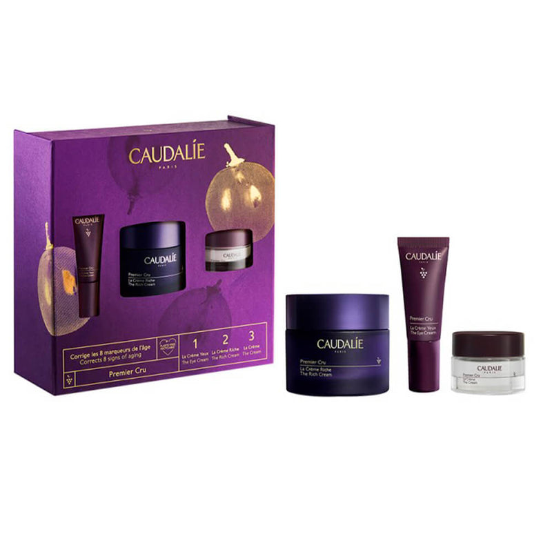 Caudalie Premier Cru La Crema Rica 50 ml Regalo Crema Premier Cru 15 ml y Crema de Ojos 5 ml Pack