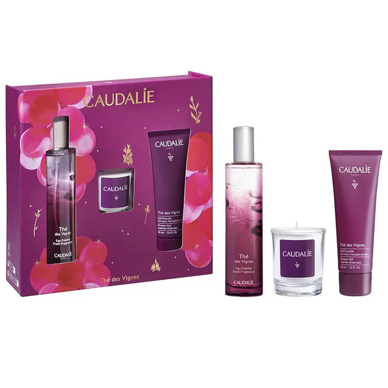 Caudalie Colonia The Des Vignes 50 ml + Gel Ducha 50 ml + Vela Pack