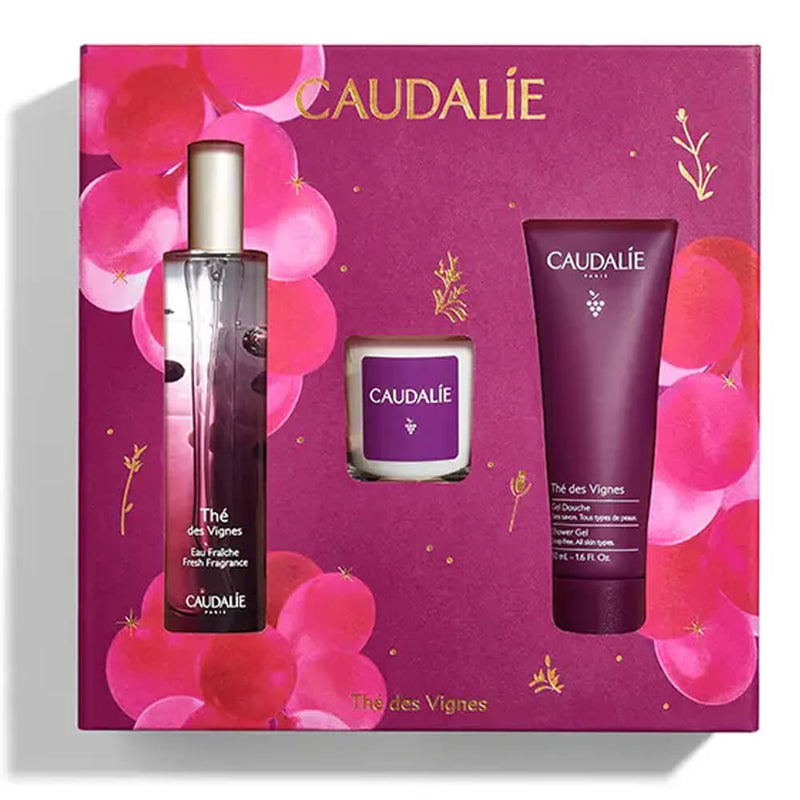 Caudalie Colonia The Des Vignes 50 ml + Gel Ducha 50 ml + Vela Pack