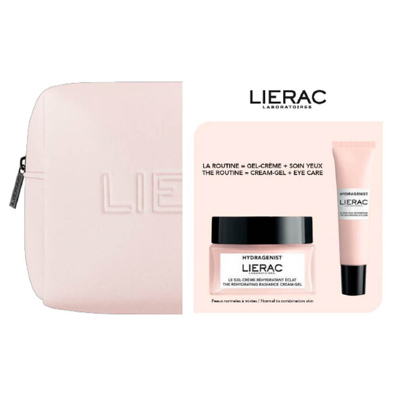 Lierac Hydragenist Gel-Crema Hidratante Luminosidad 50Ml + Contorno Ojo 15Ml + Regalo Neceser