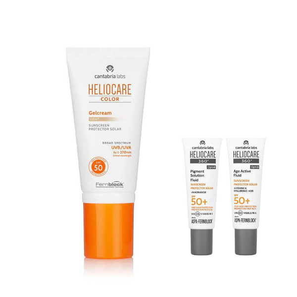 Heliocare Spf 50+ Gel-Crema Light 50 ml + Regalo Protector Age Fluid y Pigment Fluid 3 ml