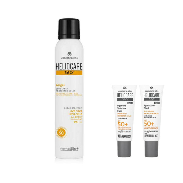Heliocare 360° Spf 50+ Airgel Spray 200 ml + Regalo Protector Age Fluid y Pigment Fluid 3 ml