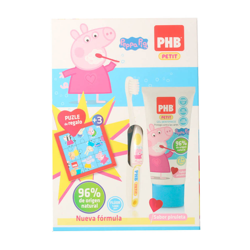 Phb Cepillo Petit Peppa Pig + Gel + Regalo Puzle Pack