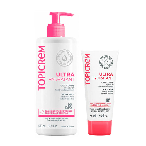 Topicrem Ultra-Hidratante Leche Corporal 500 ml + Regalo Topicrem Leche Hidratante 75 ml