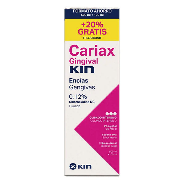 Kin Cariax Gingival Colutorio 500 ml + Regalo  Cariax Gingival Colutorio 100 ml