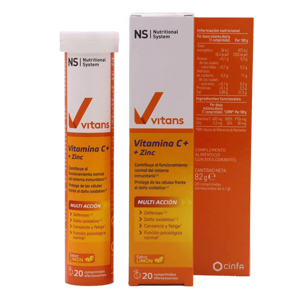 Vitans Vitamina C+ 20 Comprimidos Efervescentes