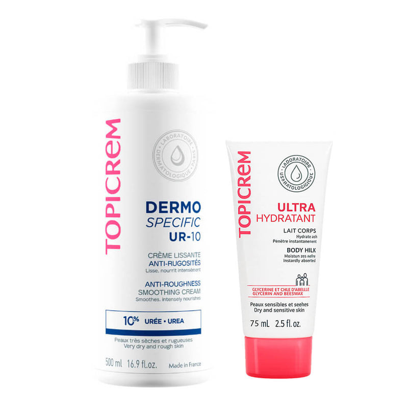 Topicrem Ur-10 Crema Alisadora Anti rugosidades 500 ml +  Regalo Topicrem Leche Hidratante 75 ml