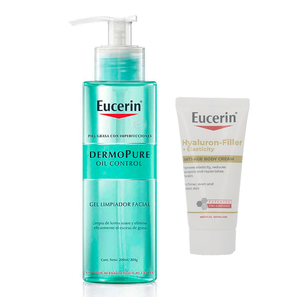 Eucerin Dermopure Oil Control Gel Limpiador Facial 400 ml + Regalo Eucerin Hyaluron Filler  Crema 20 ml