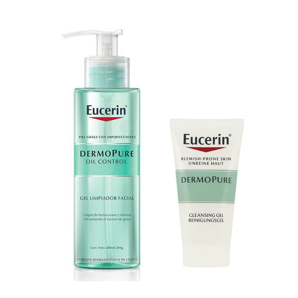 Eucerin Dermopure Oil Control Gel Limpiador Facial 400 ml + Regalo Dermopure Gel Limpiador 20 ml