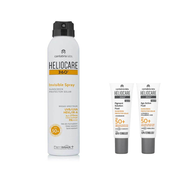 Heliocare 360° Spf 50+ Invisible Spray + Regalo Protector Age Fluid y Pigment Fluid 3 ml