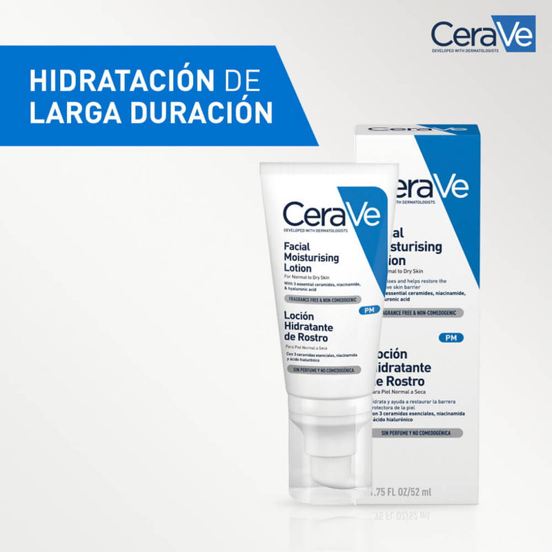 Cerave Loción Hidratante Facial Piel Normal 52 ml