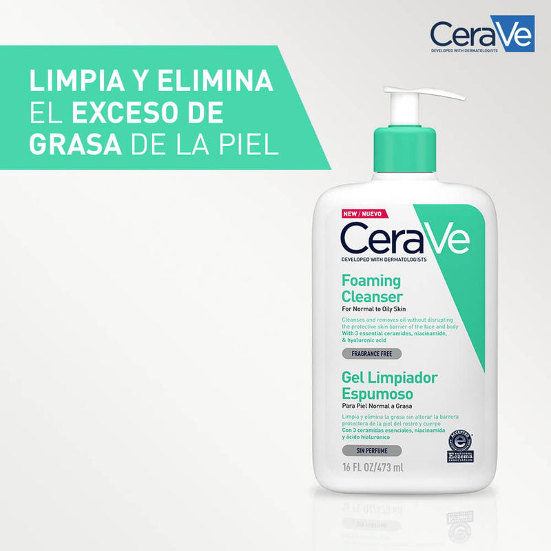 Cerave Gel Limpiador Espumoso 473 ml