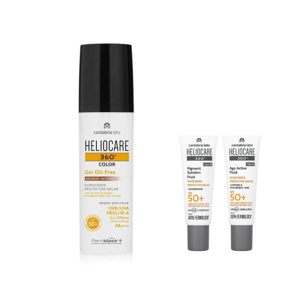 Heliocare 360° Spf 50+ Gel Oil-Free Bronze Intense 50 ml + Regalo Protector Age Fluid y Pigment Fluid 3 ml