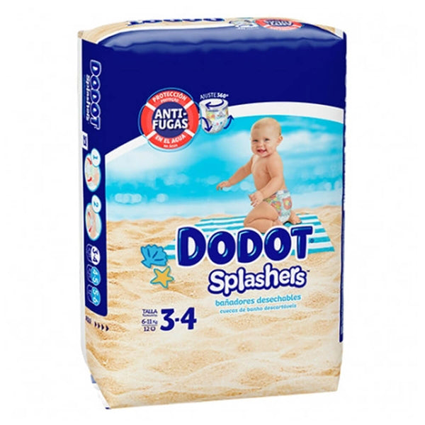 Dodot Splashers Pañal Infantil Talla 3 6-11 Kg 12 Unidades