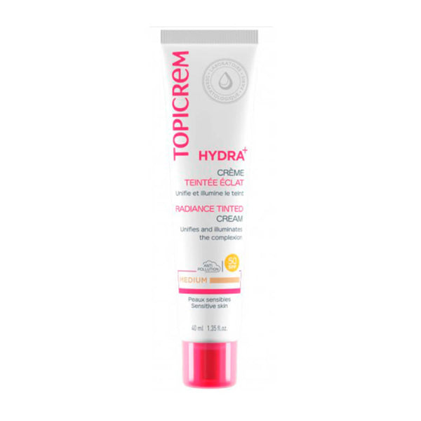 Topicrem Hydra+ Crema Iluminadora Con Color Medio Spf 50 1 Tubo 40 ml