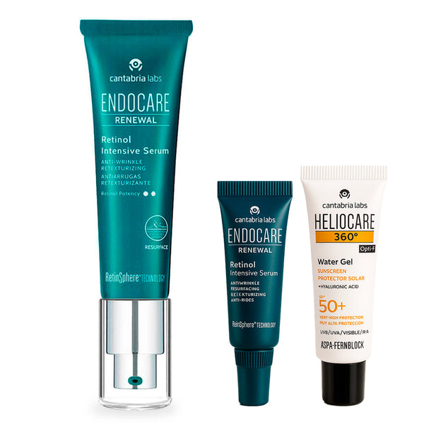 Cantabria Endocare Renewal Retinol Intensive Sérum 30 ml + Regalo Renewal Intensive Sérum 3 ml Y Heliocare Water Gel Spf50+ 3 ml