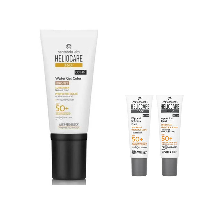 Heliocare 360º Water Gel Color Bronze Spf 50+ 50ml + Regalo Protector Age Fluid y Pigment Fluid 3 ml