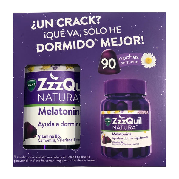 Vicks Zzz Quil Natura Melatonia+B6 60 + 30 Gominolas Pack