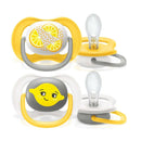 Philips Avent Chupete Ultra Air Neutro Amarillo Gris 6-18 M 2 Unidades