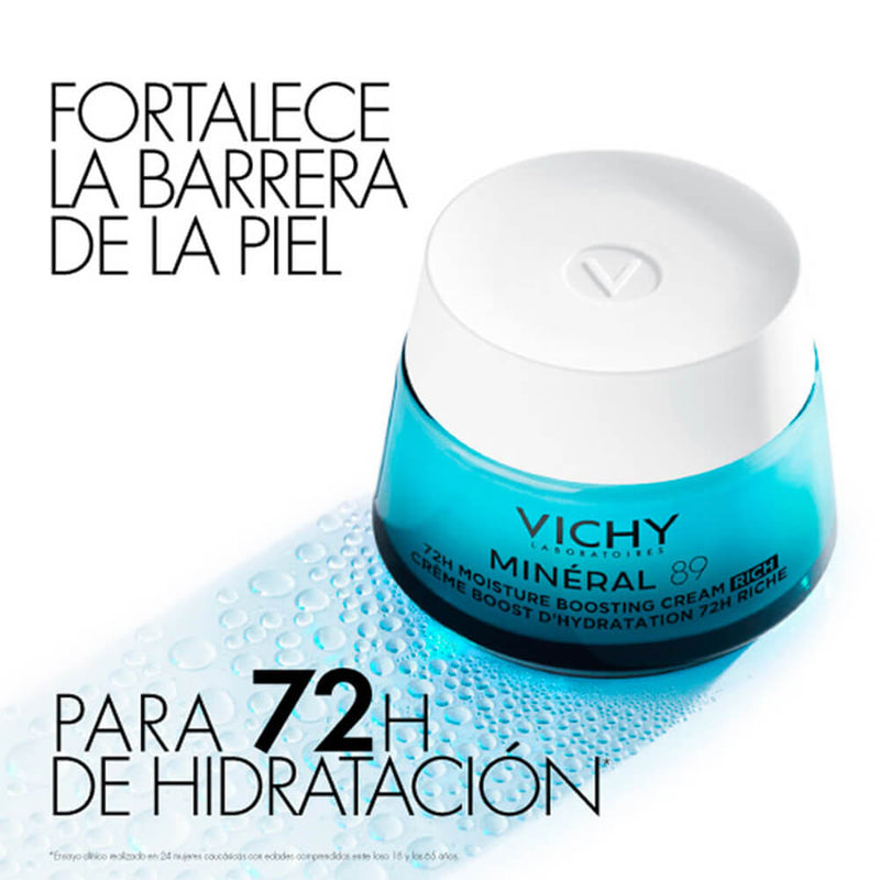 Vichy Mineral 89 Crema Boost De Hidratación Rica 50 ml