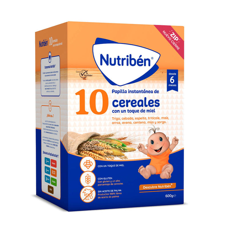 Nutriben Papilla 10 Cereales Galletas Maria  600 gr