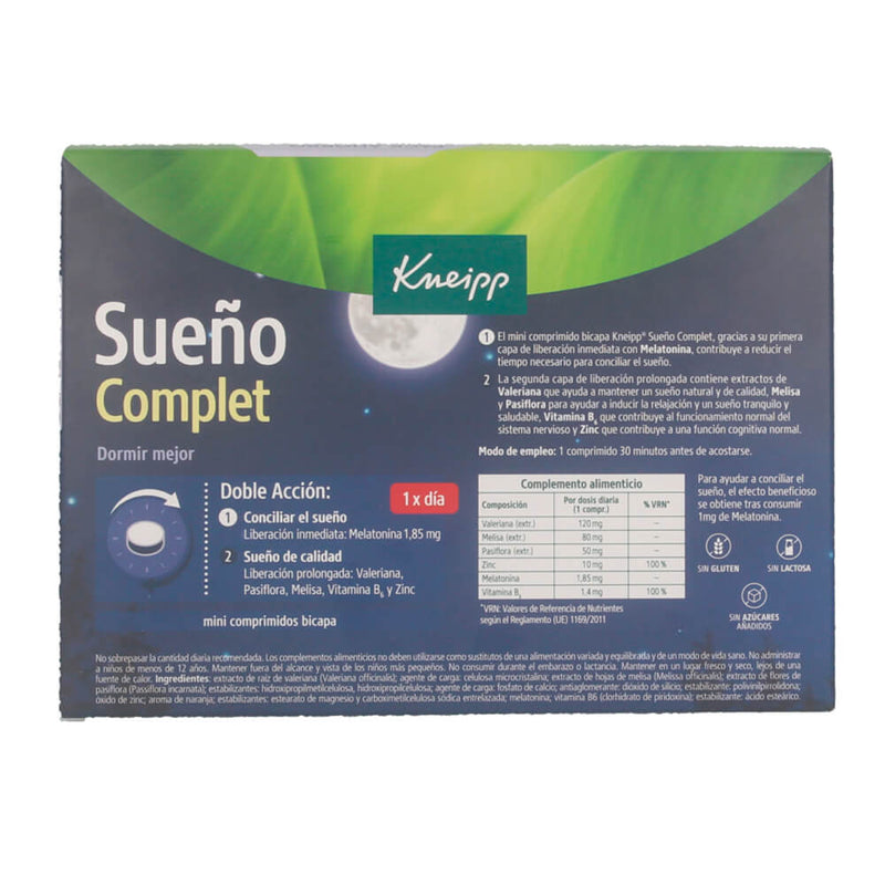 Kneipp Sueño Complet 60 Comprimidos + Regalo 30 Noches
