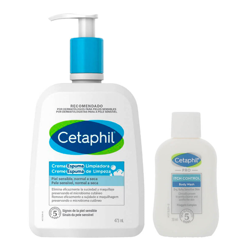 Cetaphil Crema Espuma Limpiadora 473 ml+ Regalo Gel Corporal 30 ml