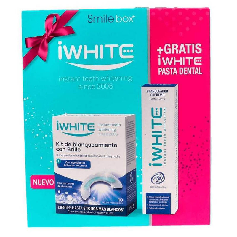 I White Instant Molde Dental Precargado 10 Unidades + Regalo Pasta Dental