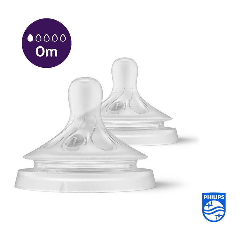 Philips Avent Tetina Natural Response T-2 Flujo Lento +0M 2 Unidades