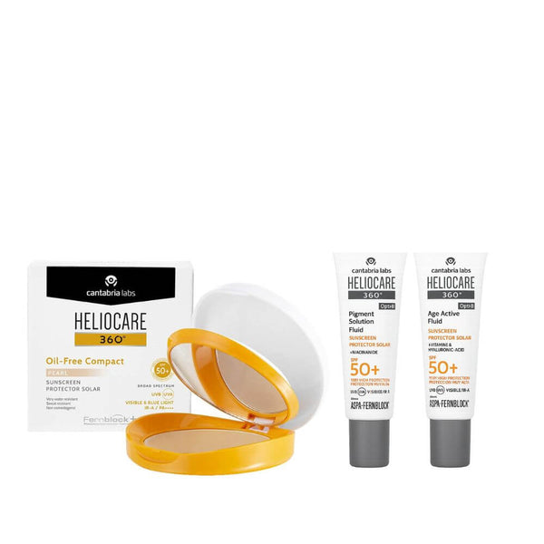 Cantabria Heliocare 360º Spf50+ Oil-Free Compact Pearl 10 gr + Regalo Protector Age Fluid y Pigment Fluid 3 ml