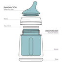 Suavinex Biberón Silicona Zero Flujo M 270 ml Light Sand