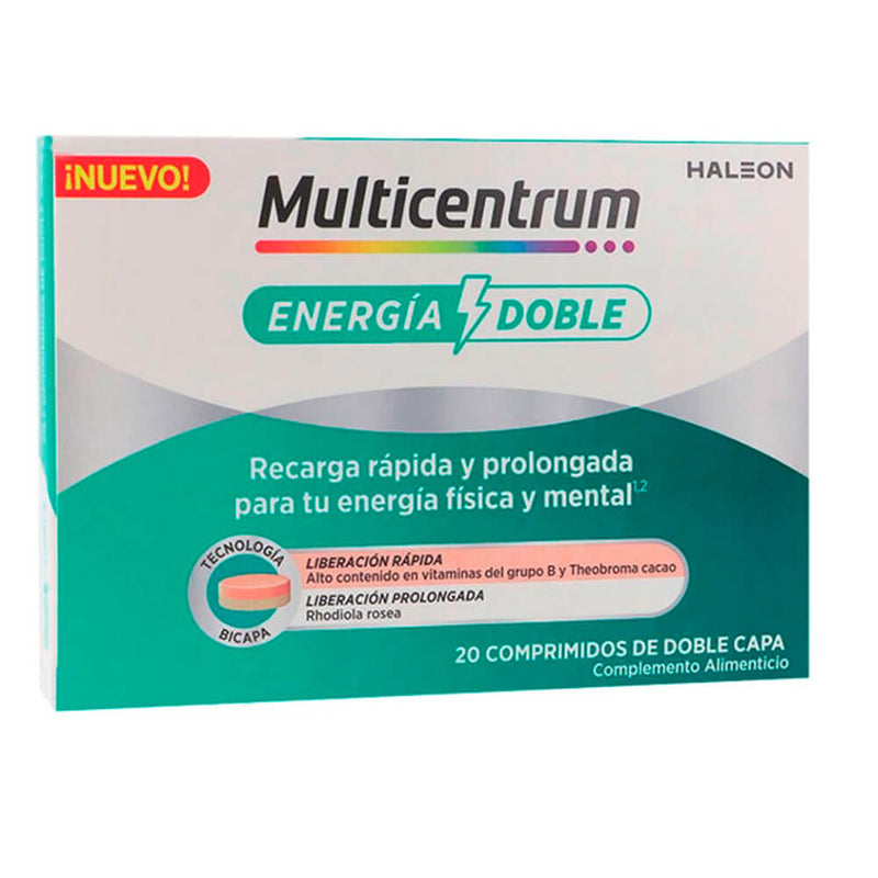 Multicentrum Energía Doble 20 Comprimidos