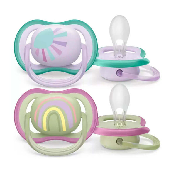 Philips Avent Chupete Ultra Air Sol Arcoíris Niña 0-6 M 2 Unidades