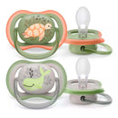 Philips Avent Chupete Silicona Ultra Air Ballena Tortuga Niño 6-18M 2 Unidades