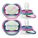 Philips Avent Chupete Ultra Air Nocturno Niña 6-18M 2 Unidades
