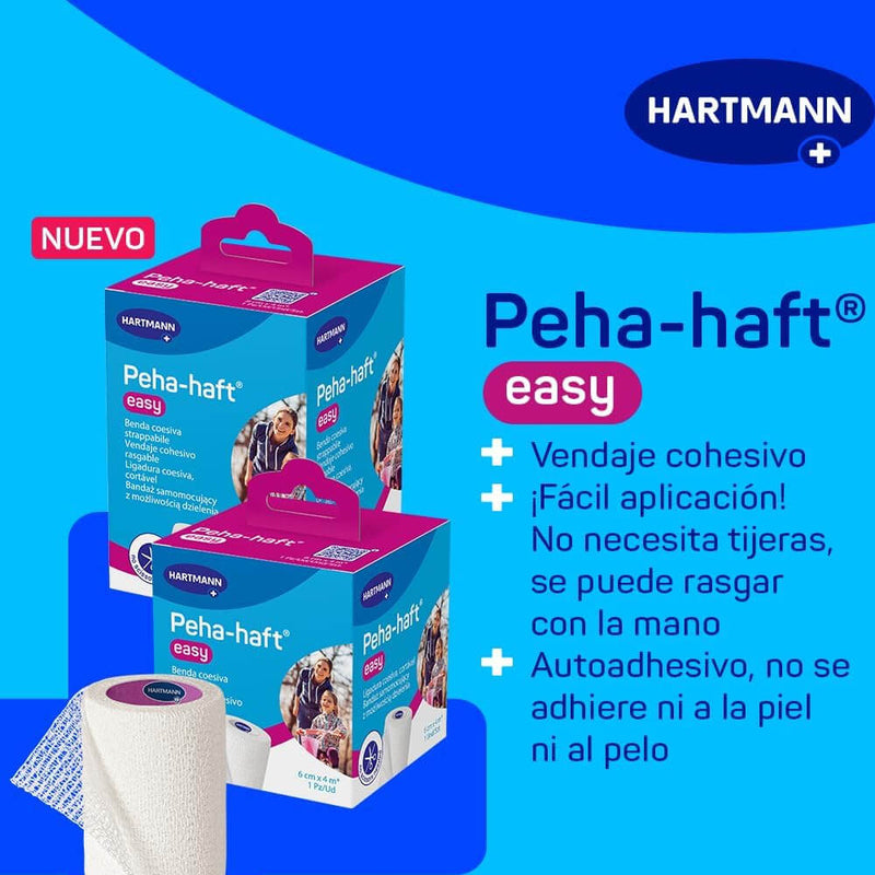 Peha-Haft Easy Venda Elástica Cohesiva White 1 Unidad 4 metros X 6 cm