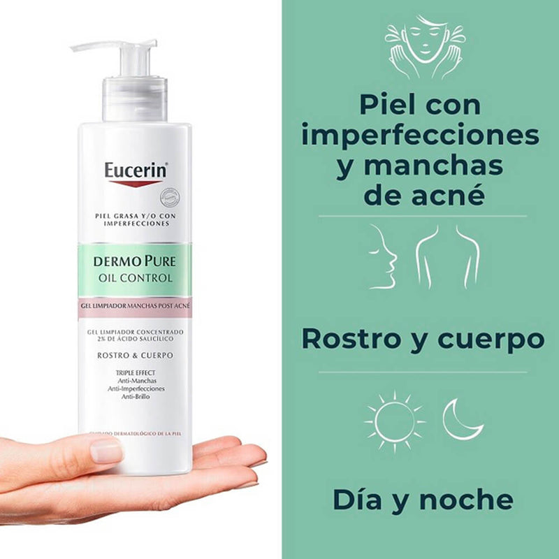 Eucerin Dermopure Gel Limpiador Triple Efecto 400 ml