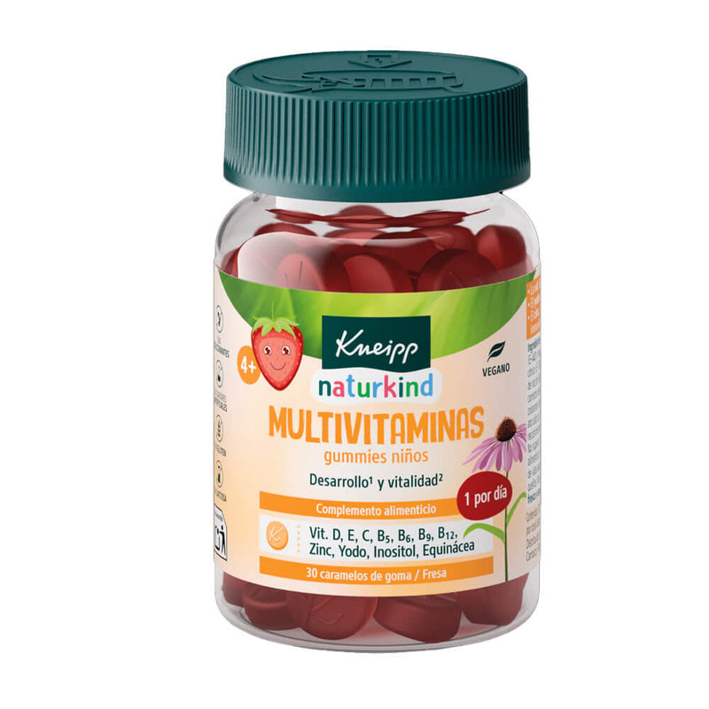 Kneipp Gominolas Niños Multivitaminas 30 Caramelos Fresa